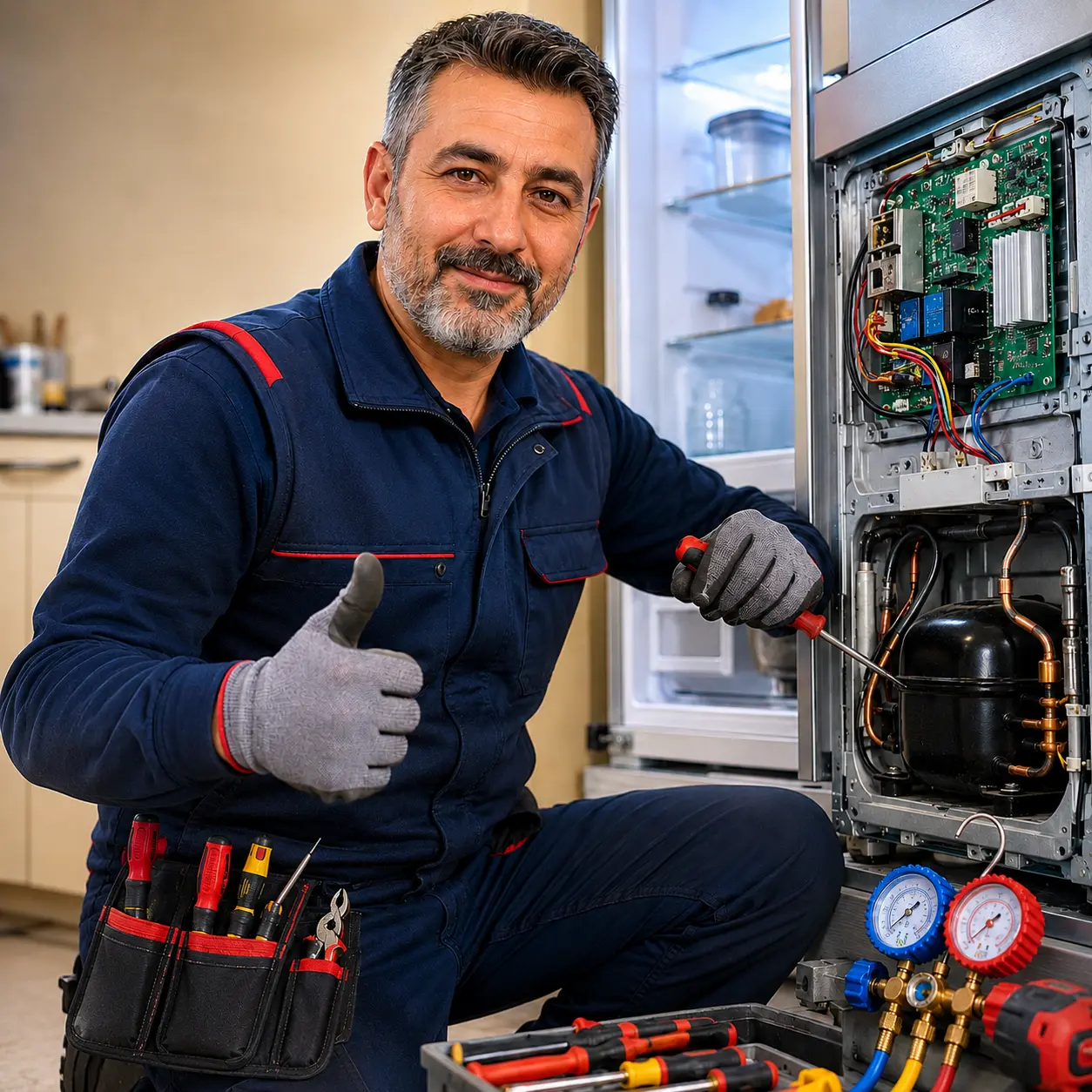 İzmir Grundig buzdolabı tamiri ustası Levent Usta — Karşıyaka ve Bornova soğutma sistemleri uzmanı
